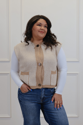 Meadowline Knit Button Vest