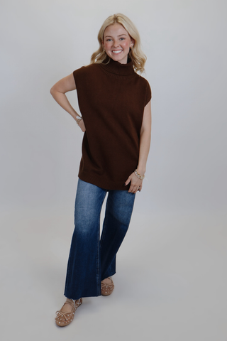 Modern Edge Knit Turtleneck Top