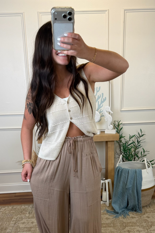 Freedom Crochet Button Vest