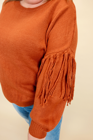For The Love Of Fringe Sweater in Plus