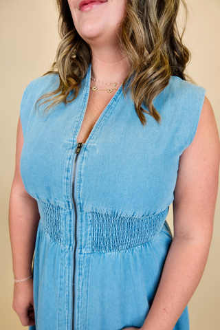 Countryside Cutie Denim Midi Dress