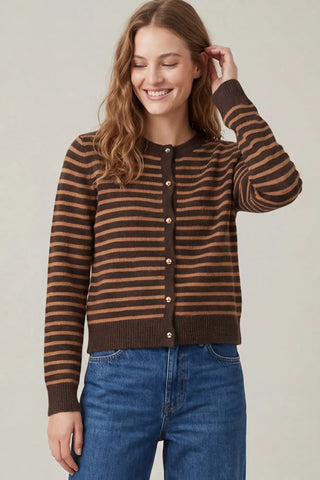 Autumn Classic Stripe Cardigan