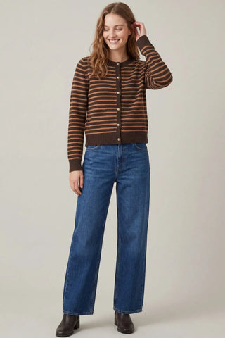 Autumn Classic Stripe Cardigan