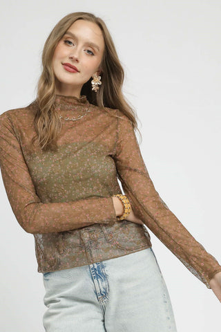 Autumn Lace Mesh Top
