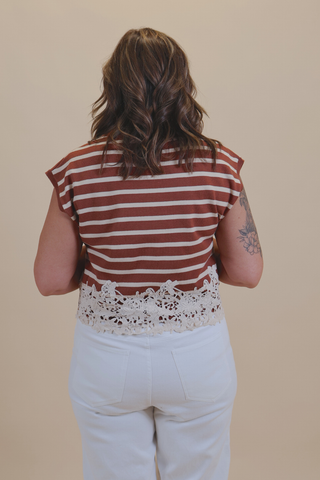 Cider Stripe Crochet Top