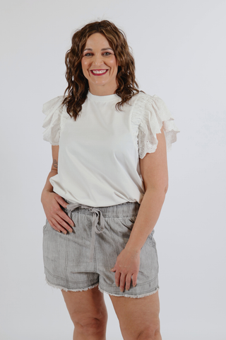 Haven Eyelet Wing Top