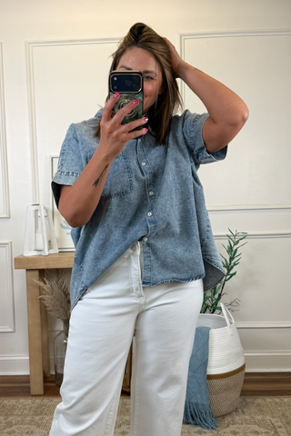 Wander Free Chambray Shirt Top