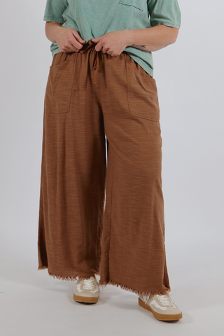 Rustic Rhythm Frayed Wide Leg Pants