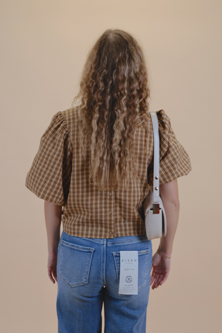 The Charlotte Plaid Tie Front Blouse