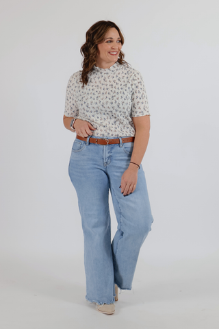 Bluebell Breeze Floral Top