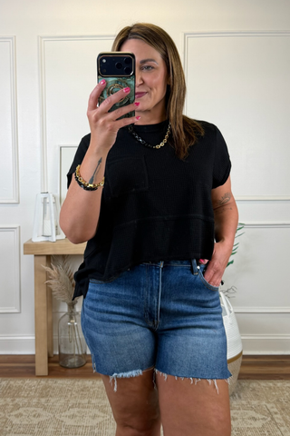 Everyday Ease Textured Pocket Tee