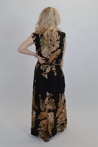 Golden Garden Midi Dress