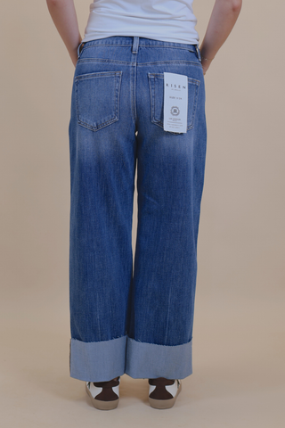 Piper Cuffed Crop Straight Jeans