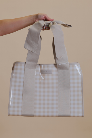 Case-Mate Latte Gingham Jelly Tote Bag