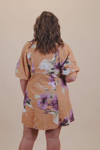 Autumn Bloom Shirt Dress