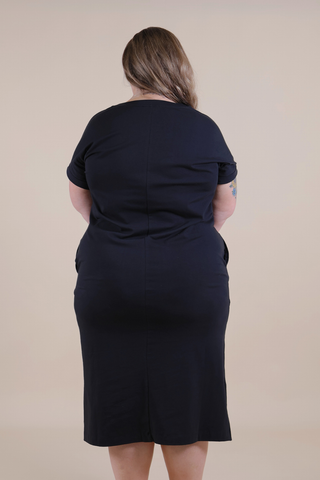 Midnight Ease Midi Dress in Plus