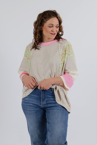 Sadie Patchwork Stripe Top