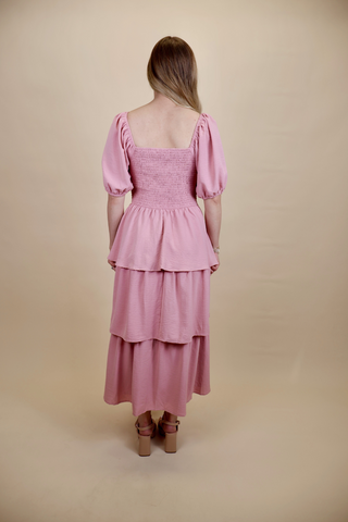 Perfectly Pink Midi Dress