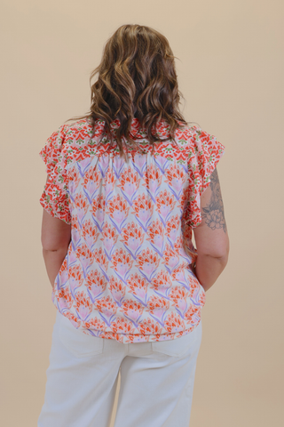 Tangerine Bloom Top