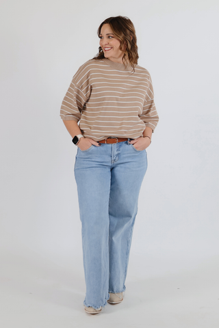 Fresh Start Striped Knit Top