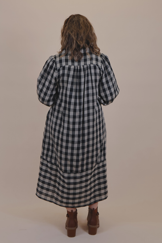 Harvest Check Relaxed Midi Dress