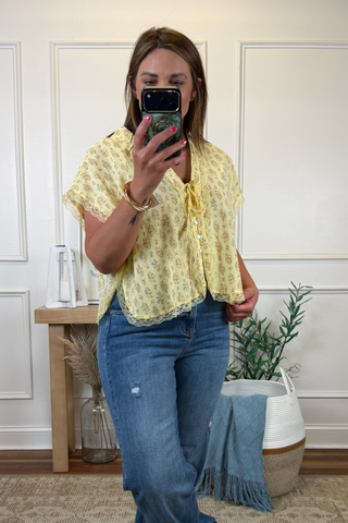 Buttercup Meadow Tie Blouse
