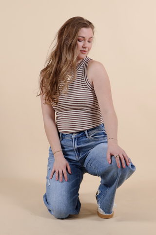 Brooklyn Stripe Ribbed Tank