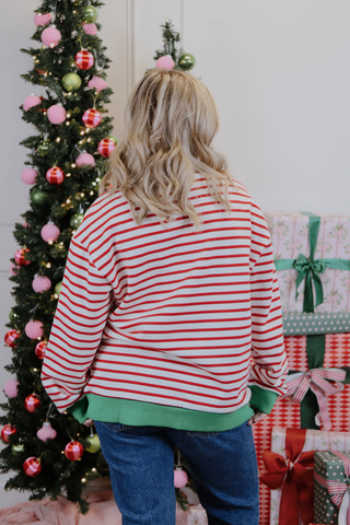 Merry & Bright Stripe Pullover