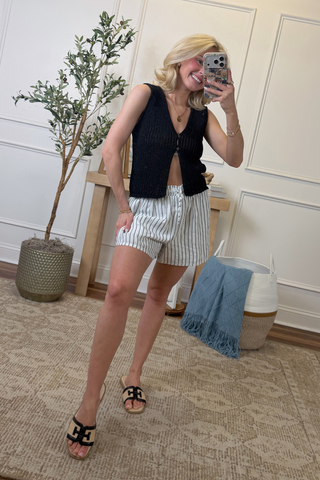 Lena Crochet Knit Vest Top