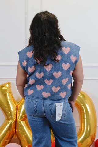 Heartstrings Button-Front Sweater Vest