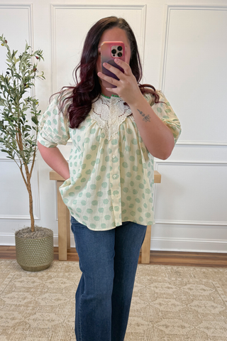Meadow Dot Lace Blouse