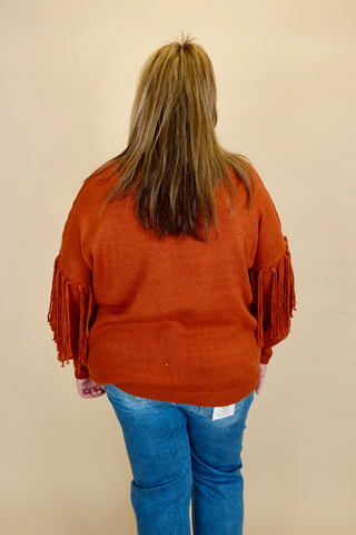 For The Love Of Fringe Sweater in Plus