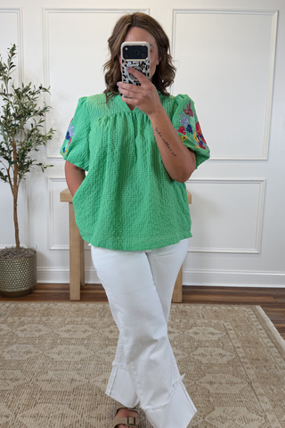 Garden Party Embroidered Top