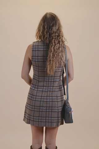 Autumn Plaid Shift Dress