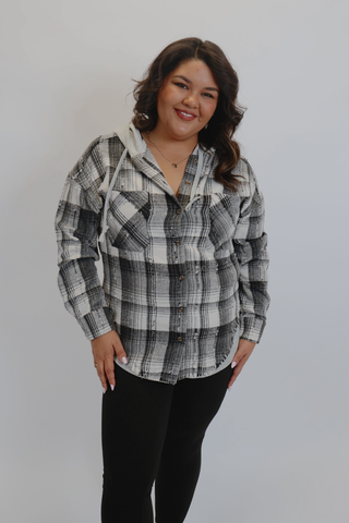 The Hattie Hooded Flannel Jacket