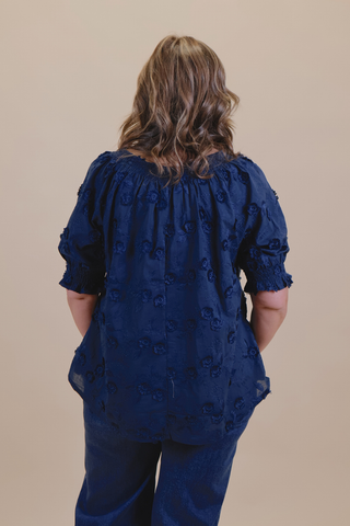 Blooming Grace Embroidered Top in Plus