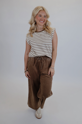 Mocha Stripe Muse Top