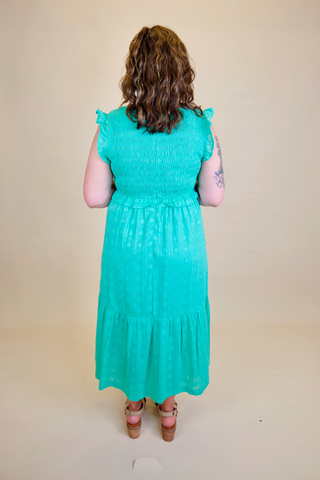 Seline Smocked Midi Dress