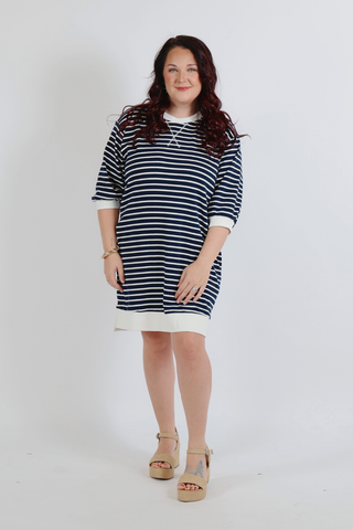 Easy Days Stripe Knit Mini Dress