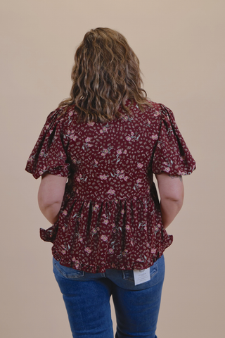 Falling for You Floral Babydoll Top