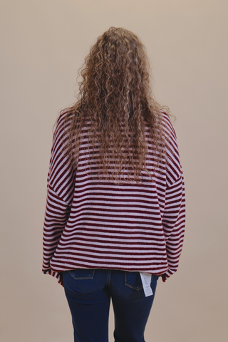Harvest Stripe Henley Sweater