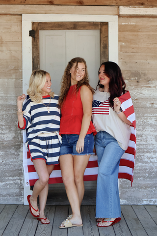 Scarlet Charm Peplum Top