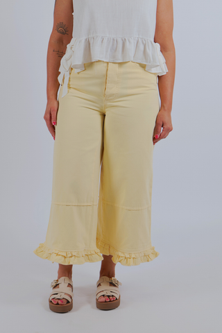 The Lillian Ruffle Crop Pants