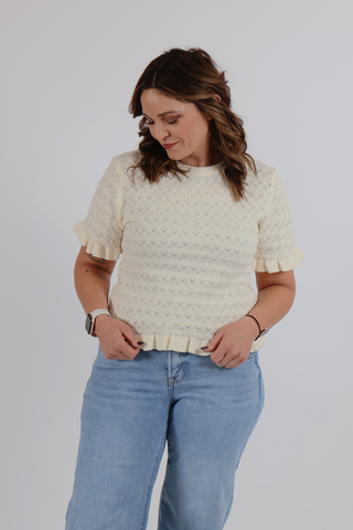 Clara Ruffle Hem Sweater