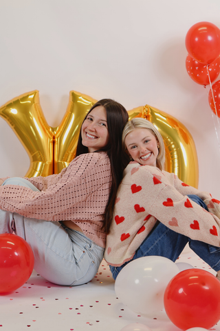 Blush Breeze Chenille Pointelle Sweater