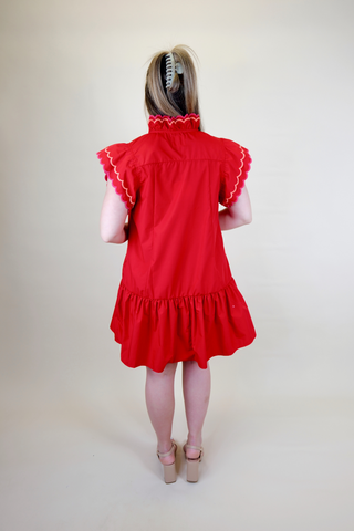 Brunch & Blessings Scalloped Sleeves Dress