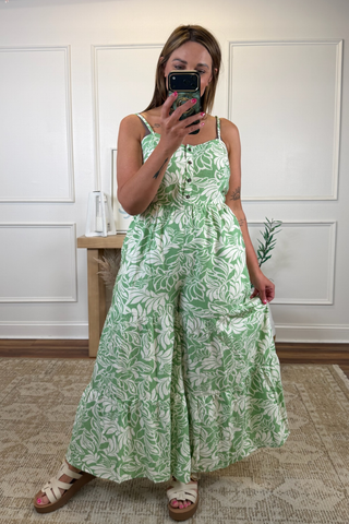 Palm Breeze Wide Leg Jumpsuit