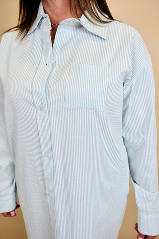 Corsica Button Down Seersucker Dress