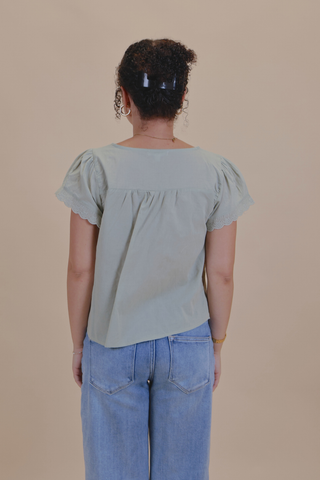 Meadow Lace Tie Front Top