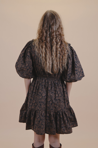 Twilight Garden Ruffle Mini Dress